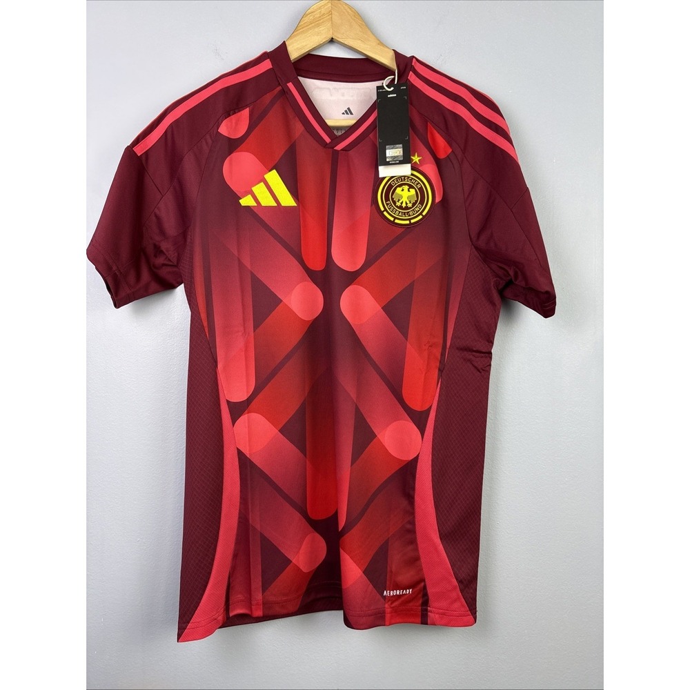 adidas Germany National Team Soccer Jersey Red Pink Officially Licensed Size S‎